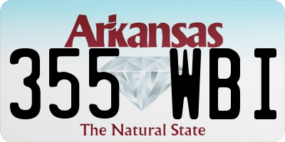 AR license plate 355WBI