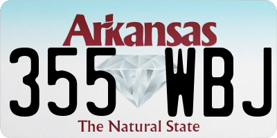 AR license plate 355WBJ