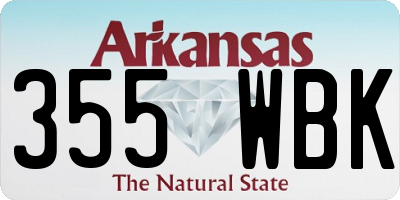 AR license plate 355WBK