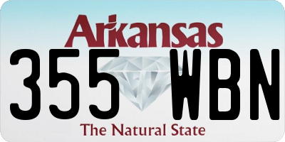 AR license plate 355WBN