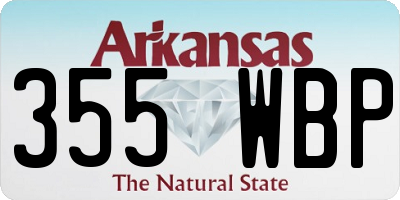 AR license plate 355WBP
