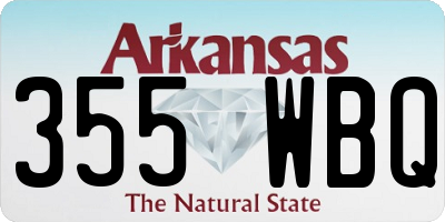 AR license plate 355WBQ