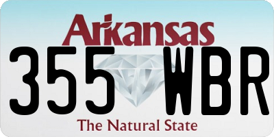 AR license plate 355WBR