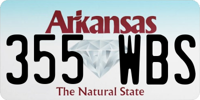AR license plate 355WBS