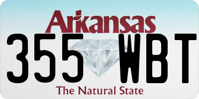 AR license plate 355WBT