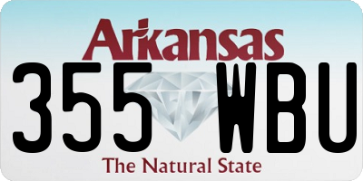 AR license plate 355WBU