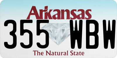 AR license plate 355WBW