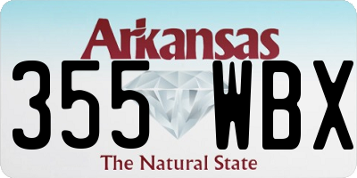 AR license plate 355WBX