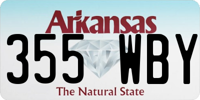 AR license plate 355WBY