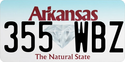 AR license plate 355WBZ