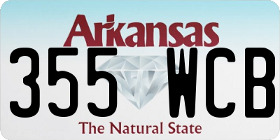 AR license plate 355WCB