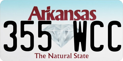 AR license plate 355WCC