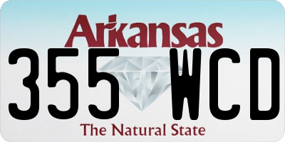 AR license plate 355WCD