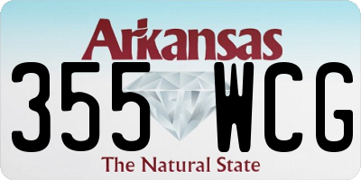 AR license plate 355WCG