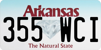 AR license plate 355WCI