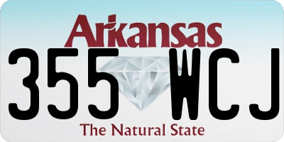 AR license plate 355WCJ
