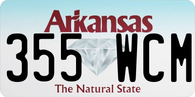 AR license plate 355WCM