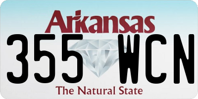 AR license plate 355WCN