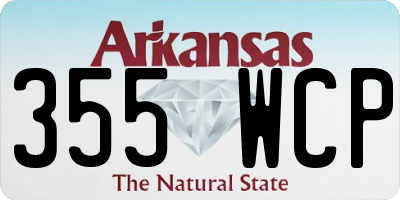 AR license plate 355WCP