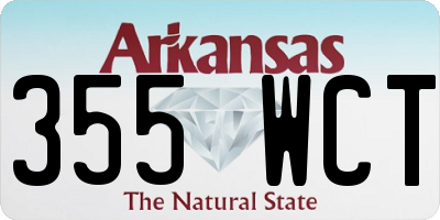 AR license plate 355WCT