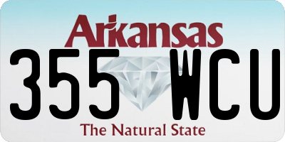 AR license plate 355WCU