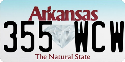 AR license plate 355WCW