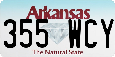 AR license plate 355WCY
