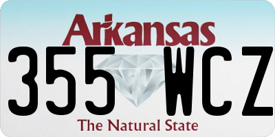 AR license plate 355WCZ