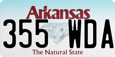 AR license plate 355WDA