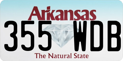 AR license plate 355WDB