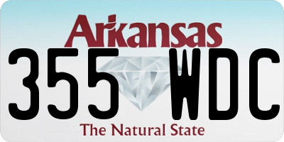 AR license plate 355WDC