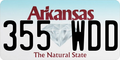 AR license plate 355WDD
