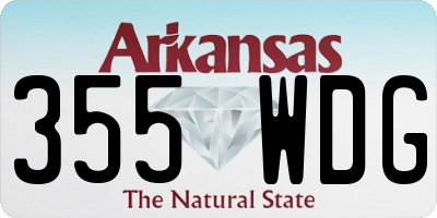 AR license plate 355WDG
