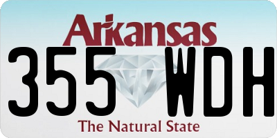 AR license plate 355WDH