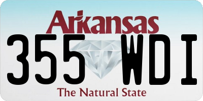 AR license plate 355WDI
