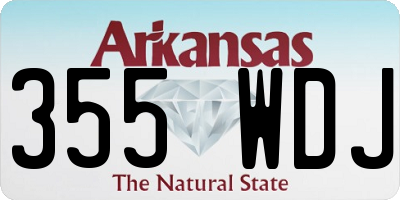 AR license plate 355WDJ