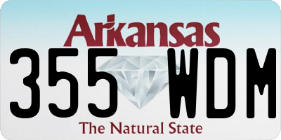 AR license plate 355WDM