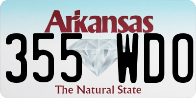AR license plate 355WDO