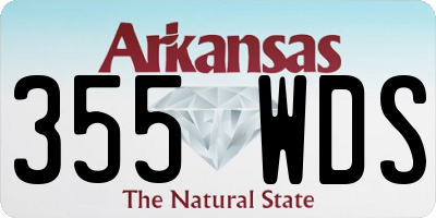 AR license plate 355WDS