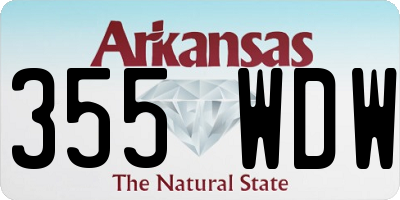 AR license plate 355WDW