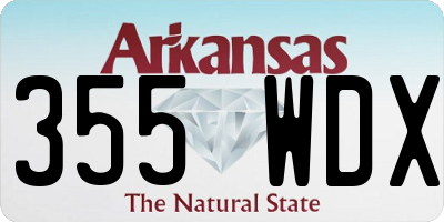 AR license plate 355WDX