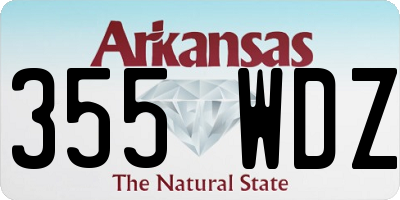 AR license plate 355WDZ