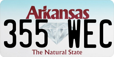 AR license plate 355WEC