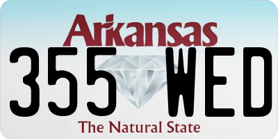 AR license plate 355WED