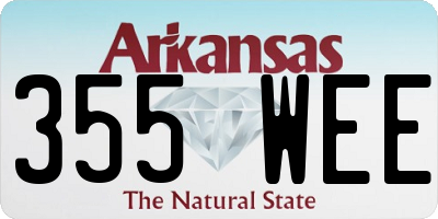 AR license plate 355WEE