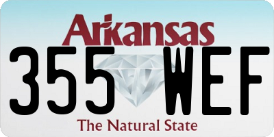 AR license plate 355WEF