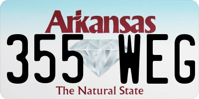 AR license plate 355WEG