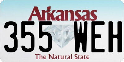 AR license plate 355WEH