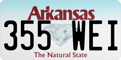 AR license plate 355WEI
