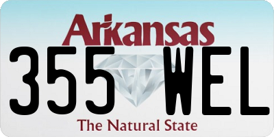 AR license plate 355WEL